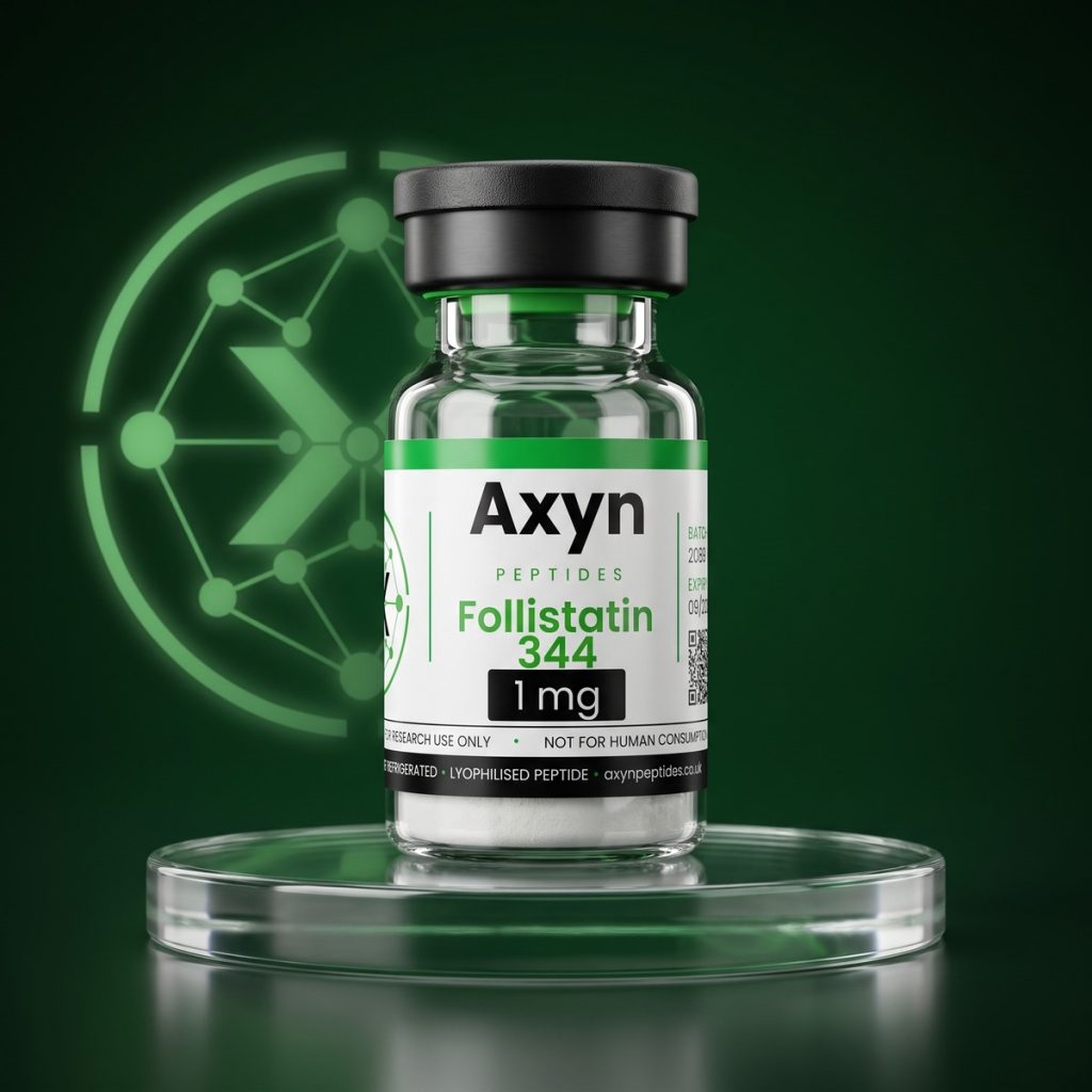 Axyn Peptides Follistatin 344 1 mg (FS-344) research peptide vial, lyophilised, for research use only